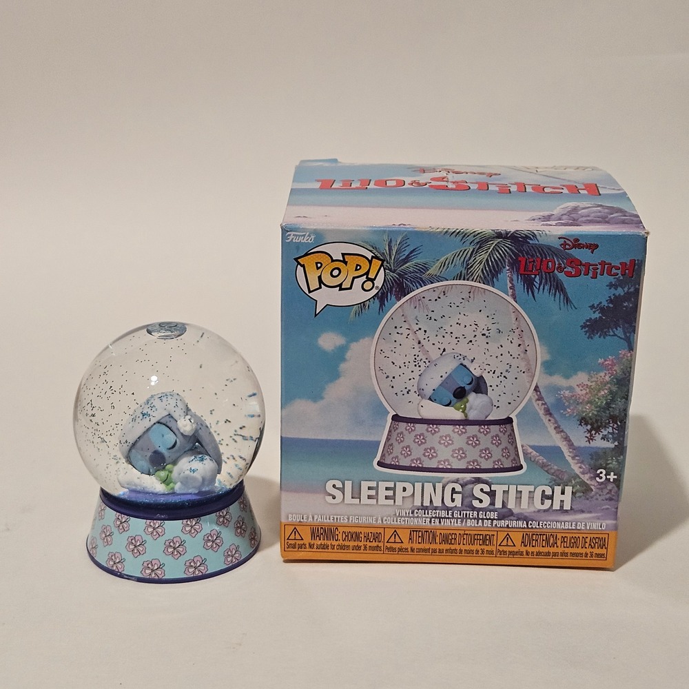 Funko POP Disney Lilo & Stitch Sleeping Stitch Vinyl Collectible Glitter Globe